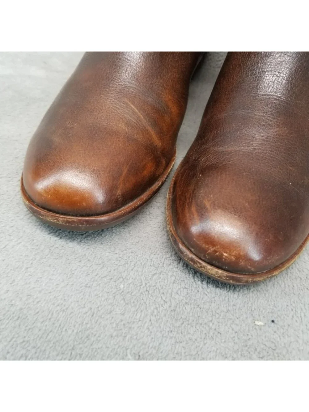 Kork-Ease Shoes Womens Size 8.5 Isa Brown Leather Side Zip Ankle Boots *Read*